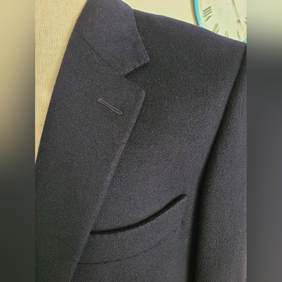 Gieves & Hawkes No.1 Savile Row London blue cashmere blazer jacket sports coat - Picture 6 of 14